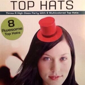 8 Mini Top Hat Party Hats Photo Booth Prop Party Favors Fun Paper Cardstock